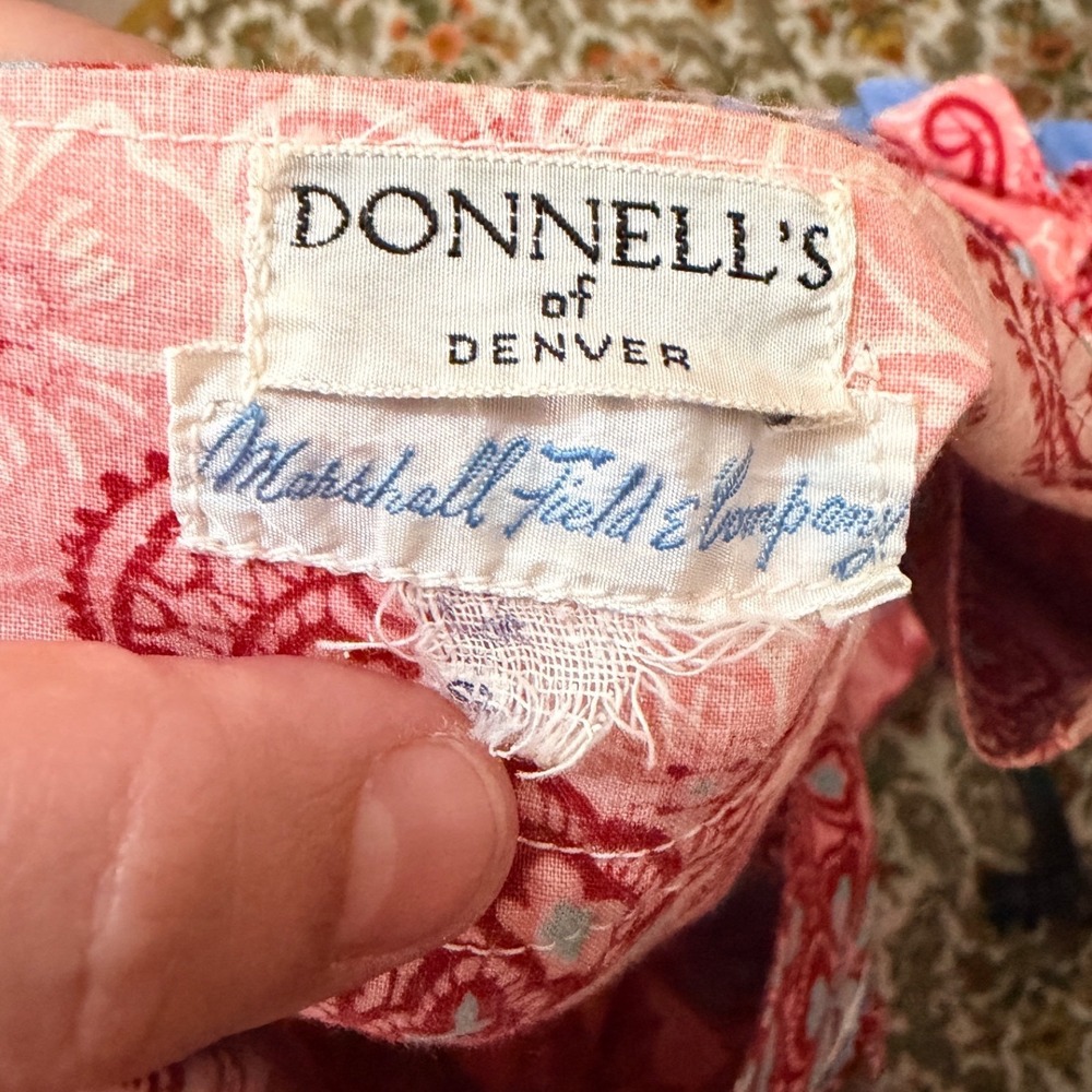 VTG 70s Donnells of Denver Marshall Fields Paisley Prairie Dress & Bloomers Set - Picture 4 of 14